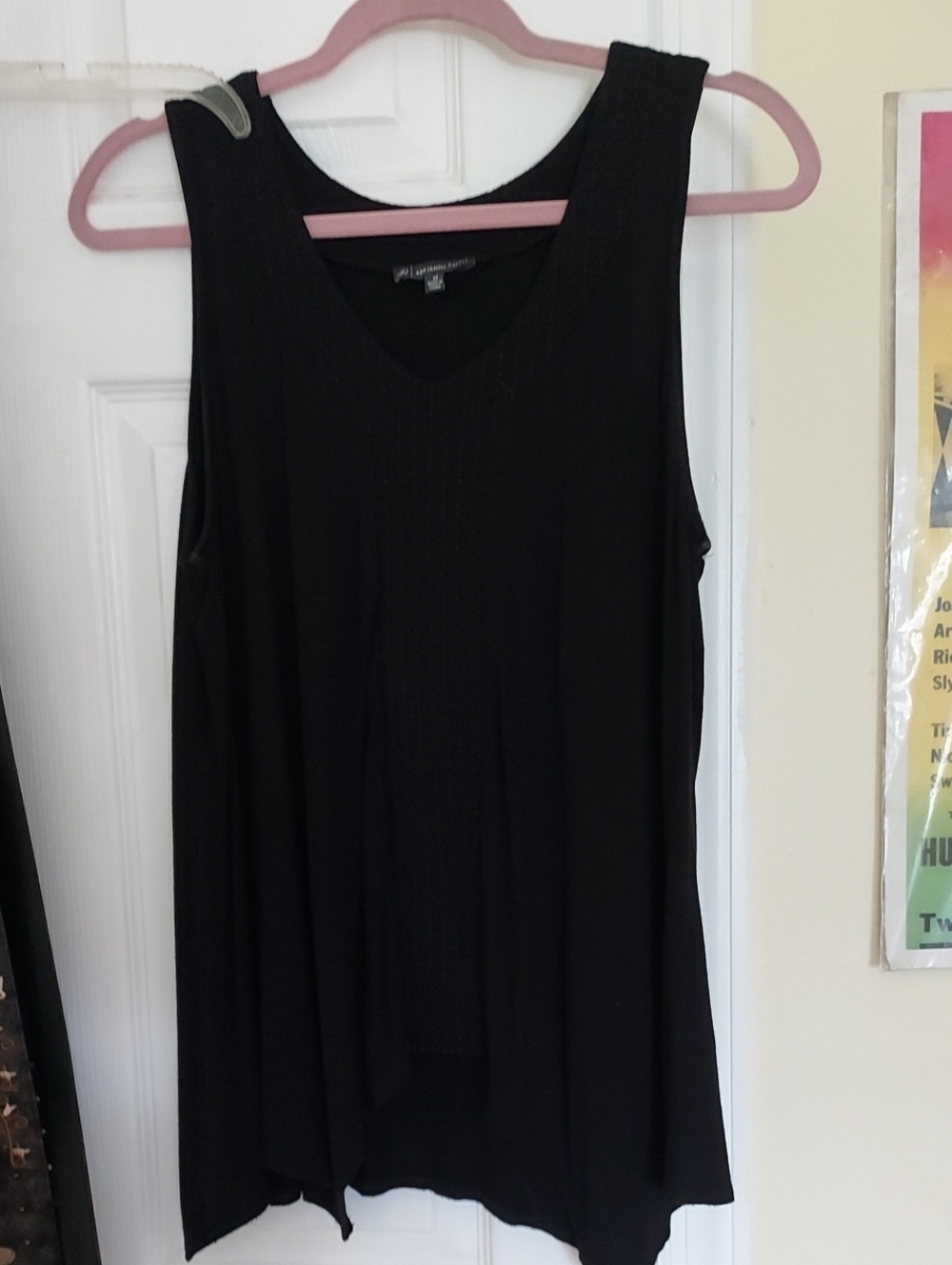 Womens Flowy Tank Top Black Sz M